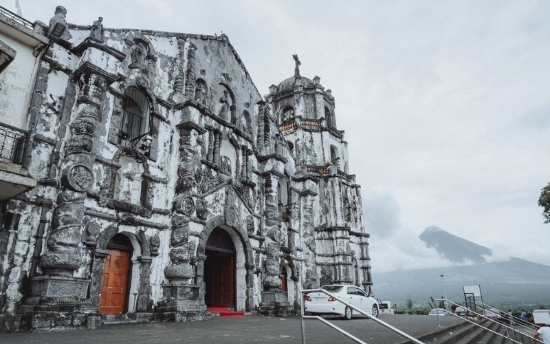 Mayon Volcano at Daraga Church